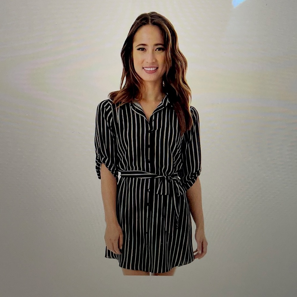 Striped shirt dress